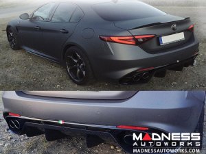 Alfa Romeo Giulia Rear Diffuser - Carbon Fiber - Quadrifoglio Model - Italian Theme 